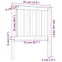 Bettkopfteil aus massivem Kiefernholz in Honigbraun, 81 x 6 x 101 cm von vidaXL, Kopf- und Fußteile - Ref: Foro24-818498, Pre...