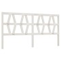 Solid white pine wood bed headboard 186x4x100 cm by vidaXL, Headboards and footboards - Ref: Foro24-818636, Price: 53,99 €, D...