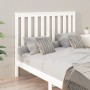 Solid white pine wood bed headboard 146x6x101 cm by vidaXL, Headboards and footboards - Ref: Foro24-818521, Price: 48,55 €, D...