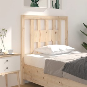 Cabecero madera maciza de pino 106x4x100 cm de vidaXL, Cabeceros y pies de cama - Ref: Foro24-818655, Precio: 30,84 €, Descue...