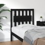 Solid black pine wood bed headboard 80.5x4x100 cm by vidaXL, Headboards and footboards - Ref: Foro24-818549, Price: 41,87 €, ...