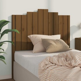 Honey brown solid pine wood bed headboard 106x4x110 cm by vidaXL, Headboards and footboards - Ref: Foro24-818458, Price: 37,9...