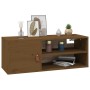 Honey brown solid pine wood wall cabinet 80x30x30 cm by vidaXL, Shelves and shelves - Ref: Foro24-818391, Price: 71,47 €, Dis...