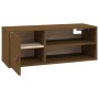 Honey brown solid pine wood wall cabinet 80x30x30 cm by vidaXL, Shelves and shelves - Ref: Foro24-818391, Price: 71,47 €, Dis...