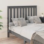 Solid gray pine wood bed headboard 146x6x101 cm by vidaXL, Headboards and footboards - Ref: Foro24-818522, Price: 33,42 €, Di...