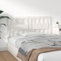 Solid white pine wood bed headboard 125.5x4x100 cm by vidaXL, Headboards and footboards - Ref: Foro24-818561, Price: 35,15 €,...