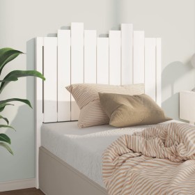 Solid white pine wood bed headboard 96x4x110 cm by vidaXL, Headboards and footboards - Ref: Foro24-818451, Price: 44,99 €, Di...