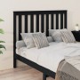 Cabecero de cama madera maciza de pino negro 126x6x101 cm de vidaXL, Cabeceros y pies de cama - Ref: Foro24-818514, Precio: 3...