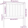 Bettkopfteil aus massivem grauem Kiefernholz, 96 x 6 x 101 cm von vidaXL, Kopf- und Fußteile - Ref: Foro24-818502, Preis: 36,...