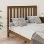 Honey brown solid pine wood bed headboard 141x6x101 cm by vidaXL, Headboards and footboards - Ref: Foro24-818518, Price: 55,9...