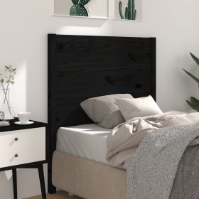 Solid black pine wood headboard 96x4x100 cm by vidaXL, Headboards and footboards - Ref: Foro24-818704, Price: 36,99 €, Discou...