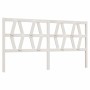 Solid white pine wood bed headboard 206x4x100 cm by vidaXL, Headboards and footboards - Ref: Foro24-818641, Price: 47,99 €, D...