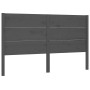 Solid gray pine wood headboard 146x4x100 cm by vidaXL, Headboards and footboards - Ref: Foro24-818722, Price: 58,99 €, Discou...