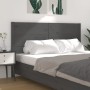 Solid gray pine wood headboard 146x4x100 cm by vidaXL, Headboards and footboards - Ref: Foro24-818722, Price: 58,99 €, Discou...