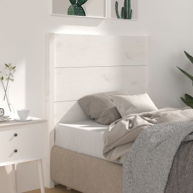 Solid white pine wood headboard 81x4x100 cm by vidaXL, Headboards and footboards - Ref: Foro24-818696, Price: 69,99 €, Discou...