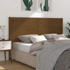 Solid honey brown pine wood headboard 206x4x100 cm by vidaXL, Headboards and footboards - Ref: Foro24-818743, Price: 49,66 €,...