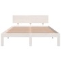 Estructura de cama madera maciza de pino blanco 135x190 cm de vidaXL, Camas y somieres - Ref: Foro24-833106, Precio: 190,87 €...