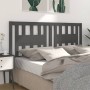 Solid gray pine wood headboard 206x4x100 cm by vidaXL, Headboards and footboards - Ref: Foro24-818692, Price: 38,56 €, Discou...