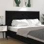 Solid black pine wood headboard 156x4x100 cm by vidaXL, Headboards and footboards - Ref: Foro24-818729, Price: 75,48 €, Disco...