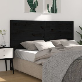 Cabecero madera maciza de pino negro 206x4x100 cm de vidaXL, Cabeceros y pies de cama - Ref: Foro24-818744, Precio: 55,99 €, ...