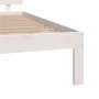 Estructura de cama madera maciza de pino blanco 135x190 cm de vidaXL, Camas y somieres - Ref: Foro24-833106, Precio: 190,87 €...