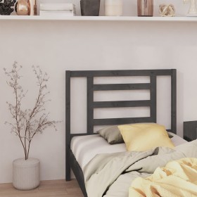 Solid gray pine wood bed headboard 96x4x100 cm by vidaXL, Headboards and footboards - Ref: Foro24-818802, Price: 26,99 €, Dis...