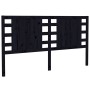 Solid black pine wood bed headboard 146x4x100 cm by vidaXL, Headboards and footboards - Ref: Foro24-818774, Price: 54,35 €, D...