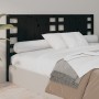 Solid black pine wood bed headboard 146x4x100 cm by vidaXL, Headboards and footboards - Ref: Foro24-818774, Price: 54,35 €, D...