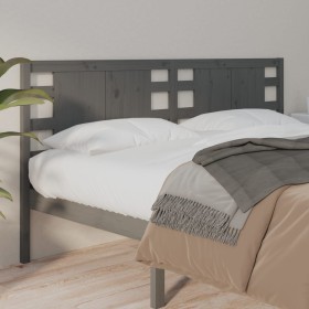 Solid gray pine wood headboard 166x4x100 cm by vidaXL, Headboards and footboards - Ref: Foro24-818782, Price: 65,99 €, Discou...