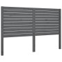 Solid gray pine wood bed headboard 126x4x100 cm by vidaXL, Headboards and footboards - Ref: Foro24-819012, Price: 61,99 €, Di...