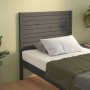 Solid gray pine wood bed headboard 96x4x100 cm by vidaXL, Headboards and footboards - Ref: Foro24-819002, Price: 47,88 €, Dis...