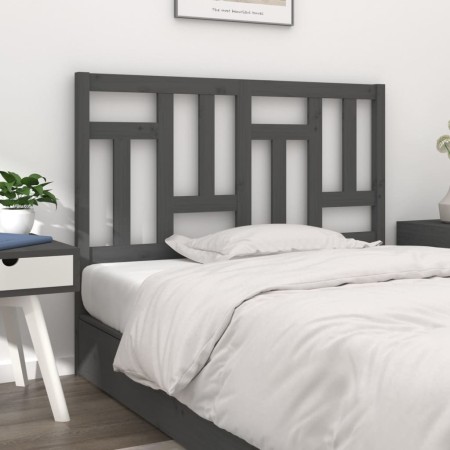 Solid gray pine wood bed headboard 165.5x4x100 cm by vidaXL, Headboards and footboards - Ref: Foro24-818982, Price: 33,99 €, ...