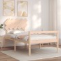 Bed for seniors with solid wood headboard 100x200cm by vidaXL, Beds and slatted bases - Ref: Foro24-3195536, Price: 135,23 €,...