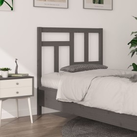 Solid gray pine wood bed headboard 95.5x4x100 cm by vidaXL, Headboards and footboards - Ref: Foro24-818952, Price: 25,99 €, D...