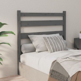 Solid gray pine wood bed headboard 106x4x100 cm by vidaXL, Headboards and footboards - Ref: Foro24-818407, Price: 23,99 €, Di...