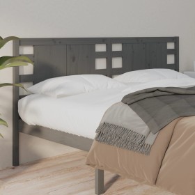 Solid gray pine wood headboard 186x4x100 cm by vidaXL, Headboards and footboards - Ref: Foro24-818787, Price: 71,99 €, Discou...