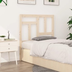 Solid pine wood bed headboard 80.5x4x100 cm by vidaXL, Headboards and footboards - Ref: Foro24-818945, Price: 30,99 €, Discou...