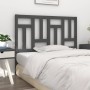 Solid gray pine wood bed headboard 155.5x4x100 cm by vidaXL, Headboards and footboards - Ref: Foro24-818977, Price: 46,56 €, ...