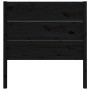 Solid black pine wood headboard 81x4x100 cm by vidaXL, Headboards and footboards - Ref: Foro24-818699, Price: 48,11 €, Discou...