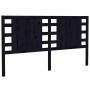 Solid black pine wood headboard 156x4x100 cm by vidaXL, Headboards and footboards - Ref: Foro24-818779, Price: 39,06 €, Disco...