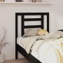 Solid black pine wood bed headboard 81x4x100 cm by vidaXL, Headboards and footboards - Ref: Foro24-818799, Price: 22,36 €, Di...