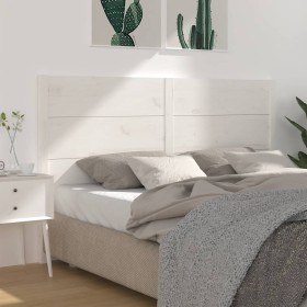 Solid white pine wood headboard 126x4x100 cm by vidaXL, Headboards and footboards - Ref: Foro24-818711, Price: 70,46 €, Disco...