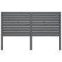 Solid gray pine wood bed headboard 206x4x100 cm by vidaXL, Headboards and footboards - Ref: Foro24-819042, Price: 69,44 €, Di...