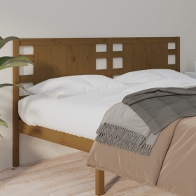 Solid honey brown pine wood headboard 126x4x100 cm by vidaXL, Headboards and footboards - Ref: Foro24-818763, Price: 38,99 €,...