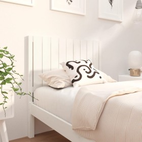 Solid white pine wood bed headboard 95.5x4x100 cm by vidaXL, Headboards and footboards - Ref: Foro24-818851, Price: 65,84 €, ...