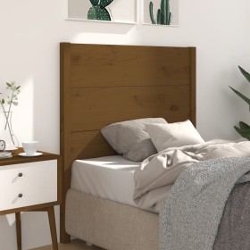 Solid honey brown pine wood headboard 96x4x100 cm by vidaXL, Headboards and footboards - Ref: Foro24-818703, Price: 46,99 €, ...