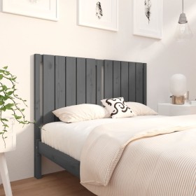 Solid gray pine wood bed headboard 125.5x4x100 cm by vidaXL, Headboards and footboards - Ref: Foro24-818862, Price: 40,99 €, ...