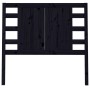 Solid black pine wood headboard 106x4x100 cm by vidaXL, Headboards and footboards - Ref: Foro24-818759, Price: 55,24 €, Disco...