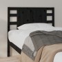 Solid black pine wood headboard 106x4x100 cm by vidaXL, Headboards and footboards - Ref: Foro24-818759, Price: 55,24 €, Disco...