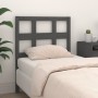 Solid gray pine wood bed headboard 95.5x4x100 cm by vidaXL, Headboards and footboards - Ref: Foro24-818902, Price: 24,16 €, D...